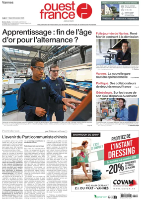 Cover of Ouest France (Vannes)