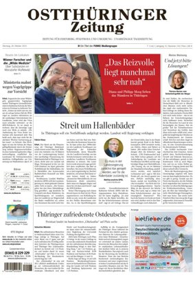 Cover of Ostthüringer Zeitung (Saale-Holzland-Kreis)