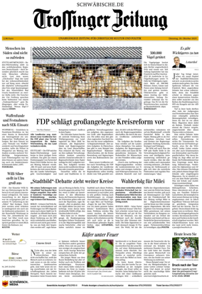 Cover of Trossinger Zeitung