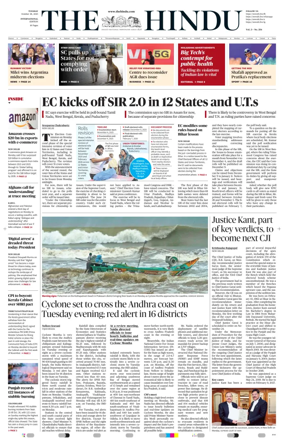 Cover of The Hindu - International