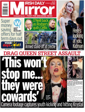 Cover of Irish Daily Mirror