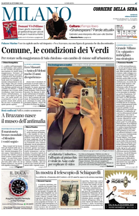 Cover of Corriere della Sera (Milano)