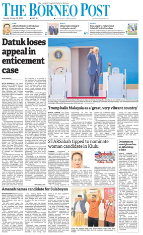 Cover of The Borneo Post (Sabah)