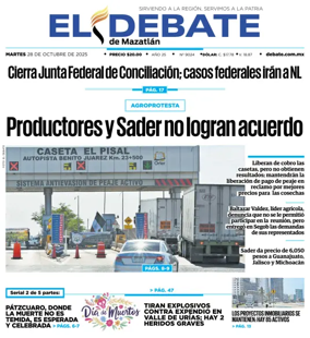 Cover of El Debate de Mazatlan