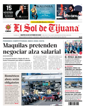 Cover of El Sol de Tijuana