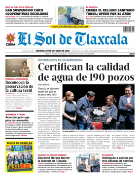 Cover of El Sol de Tlaxcala