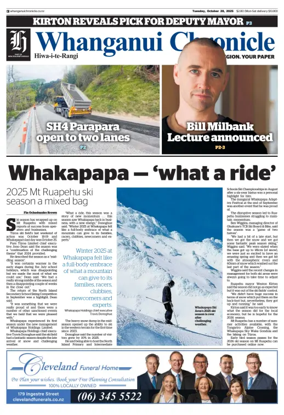 Cover of Wanganui Chronicle