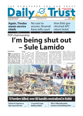 Cover of Daily Trust
