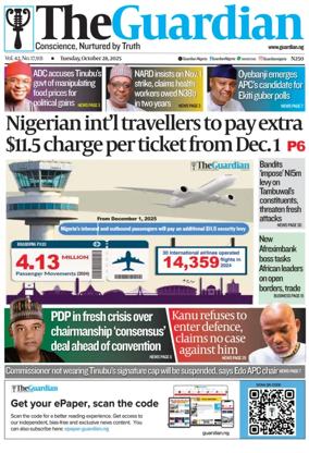 Cover of The Guardian Nigeria