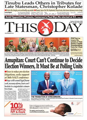 Cover of THISDAY