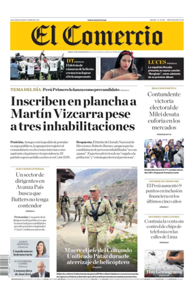 Cover of Diario El Comercio