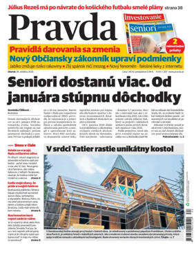 Cover of Pravda of Slovakia
