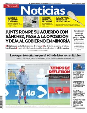 Cover of Diario de Noticias (Spain)