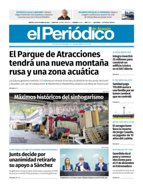 Cover of El Periódico Aragón