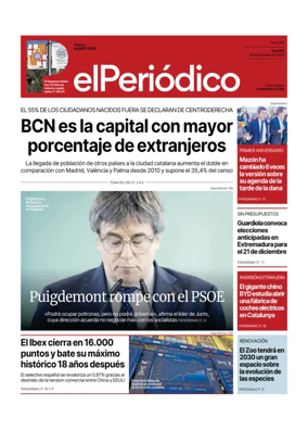 Cover of El Periódico de Catalunya (Castellano)