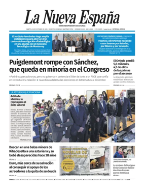 Cover of La Nueva España (Oviedo)