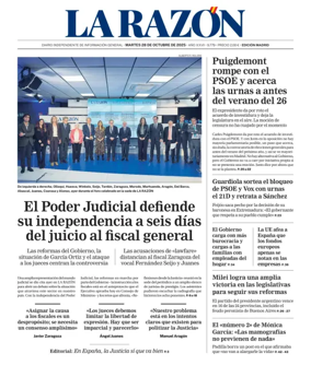 Cover of La Razon (Madrid)