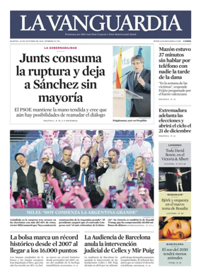 Cover of La Vanguardia