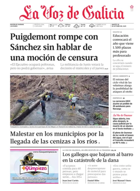 Cover of La Voz de Galicia (Ourense)