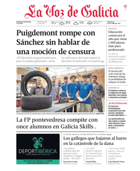 Cover of La Voz de Galicia (Pontevedra)