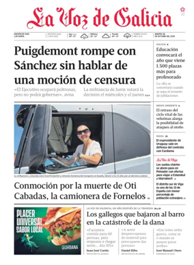 Cover of La Voz de Galicia (Vigo)