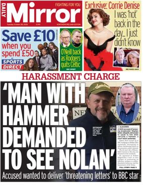 Cover of Daily Mirror (Northern Ireland)