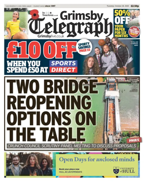 Cover of Grimsby Telegraph