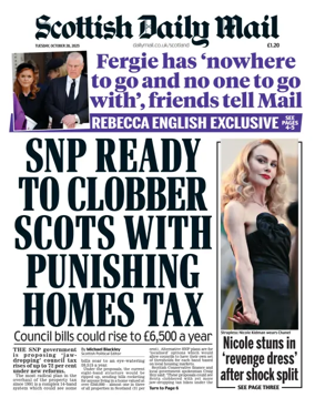 Cover of Scottish Daily Mail