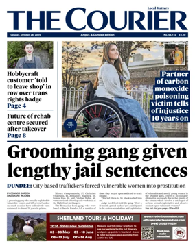 Cover of The Courier & Advertiser (Angus and The Mearns Edition)