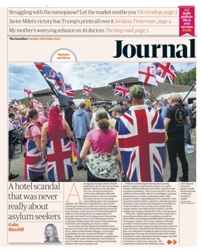 Cover of The Guardian e-paper Journal