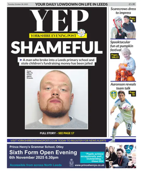Cover of Yorkshire Evening Post