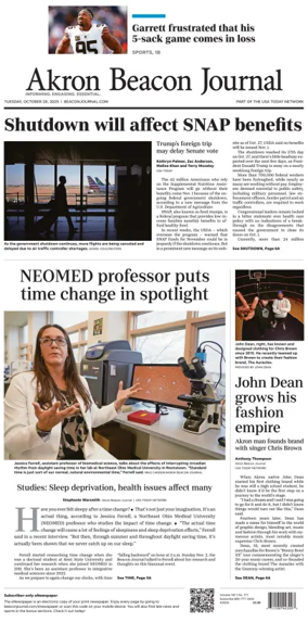 Cover of Akron Beacon Journal