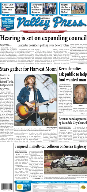 Cover of Antelope Valley Press