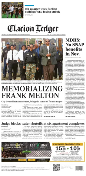 Cover of Clarion Ledger