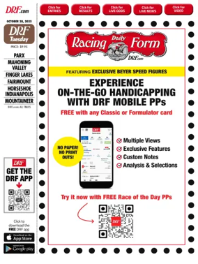 Cover of Daily Racing Form National Digital Edition
