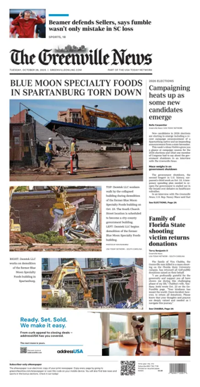 Cover of The Greenville News