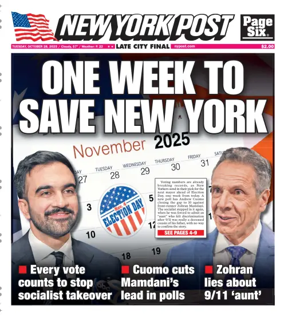 Cover of New York Post