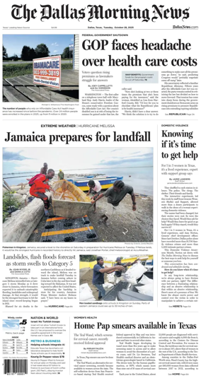 Cover of The Dallas Morning News