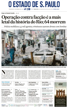 Cover of O Estado de S. Paulo