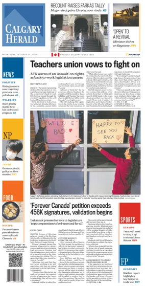 Cover of Calgary Herald