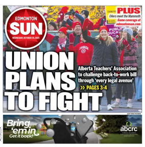 Cover of Edmonton Sun