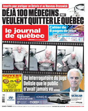 Cover of Le Journal de Quebec