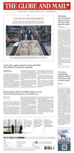 Cover of The Globe and Mail (Alberta Edition)
