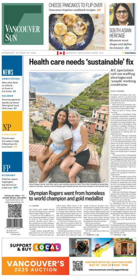 Cover of Vancouver Sun