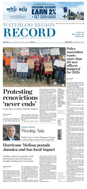 Cover of Waterloo Region Record