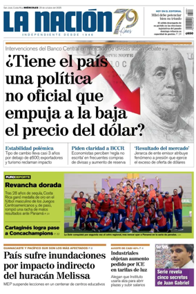 Cover of La Nacion (Costa Rica)