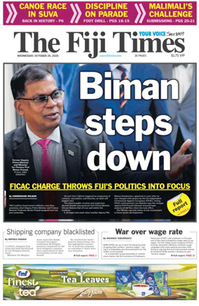 Cover of The Fiji Times