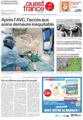 Cover of Ouest France (La Roche-sur-Yon)