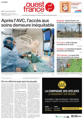 Cover of Ouest France (Lorient)