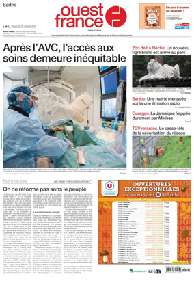 Cover of Ouest France (Sarthe)